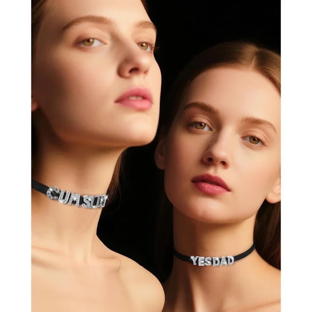 Chokers for Women Soft Suede Adjustable Cosplay Halloween Party Accessory